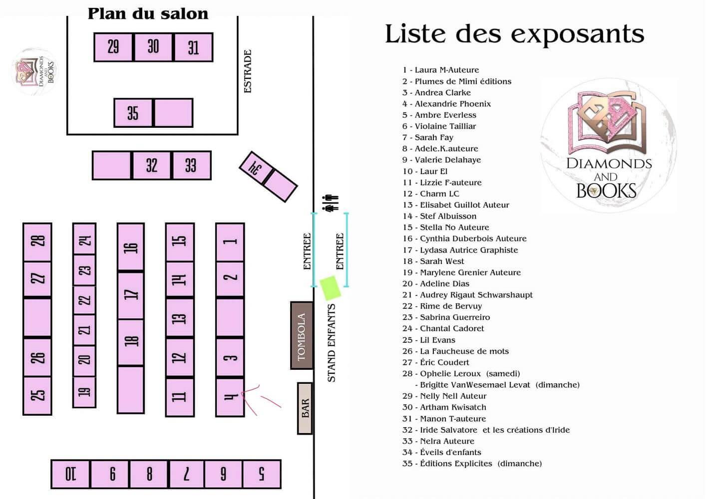 Plan de salon diamonds and books alexandrie phoenix